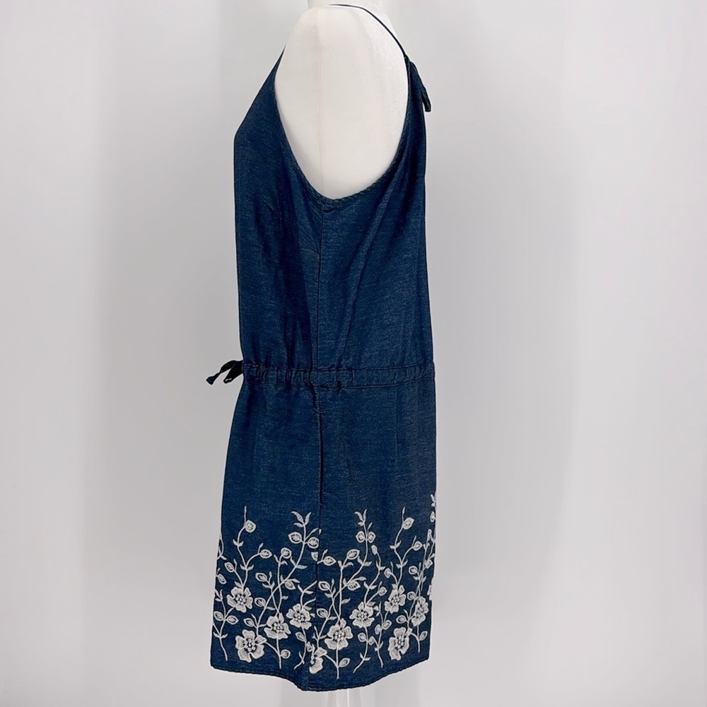 Westport Dress Denim Chambray Embroidered Sleeveless Dress Womens Size XL Petite - Picture 9 of 14